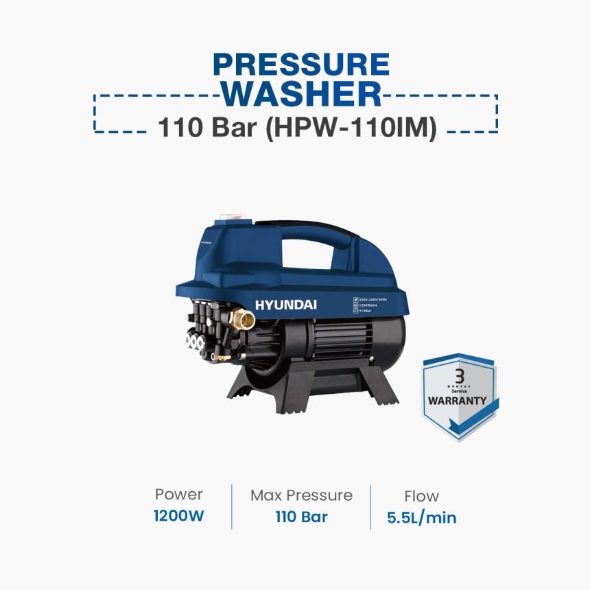 HYUNDAI PRESSURE WASHER HPW 110 M - Angel Hyundai Generators & Power ...